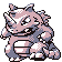 Rhydon front-facing sprite from Pokémon Red