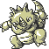 Rhydon front-facing sprite from Pokémon Yellow