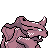 Rhyhorn shiny back-facing sprite from Pokémon Silver