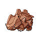 Rhyhorn shiny front-facing sprite from Pokémon SoulSilver