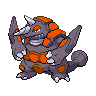 Rhyperior front-facing sprite from Pokémon Black