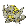 Rhyperior shiny front-facing sprite from Pokémon Black