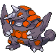 Rhyperior front-facing sprite from Pokémon Diamond