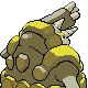 Rhyperior shiny back-facing sprite from Pokémon Diamond