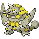 Rhyperior shiny front-facing sprite from Pokémon Diamond