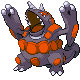 Rhyperior front-facing sprite from Pokémon HeartGold