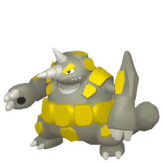 Rhyperior shiny front-facing sprite from Pokémon Violet