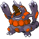 Rhyperior front-facing sprite from Pokémon Platinum