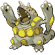 Rhyperior shiny front-facing sprite from Pokémon Platinum