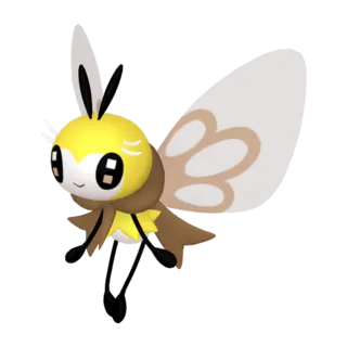 Ribombee front-facing sprite from Pokémon Violet