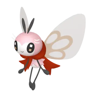 Ribombee shiny front-facing sprite from Pokémon Violet