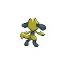 Riolu shiny back-facing sprite from Pokémon Black 2