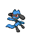 Riolu front-facing sprite from Pokémon Diamond