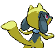 Riolu shiny back-facing sprite from Pokémon HeartGold