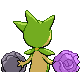 Roselia shiny back-facing sprite from Pokémon Pearl