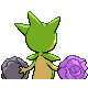 Roselia shiny back-facing sprite from Pokémon SoulSilver