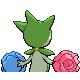 Roselia back-facing sprite from Pokémon Platinum