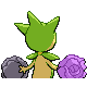 Roselia shiny back-facing sprite from Pokémon Platinum