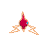 Rotom shiny back-facing sprite from Pokémon Black
