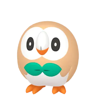 Rowlet front-facing sprite from Pokémon Moon