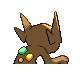 Sableye shiny back-facing sprite from Pokémon Diamond