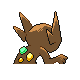 Sableye shiny back-facing sprite from Pokémon SoulSilver