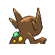 Sableye shiny back-facing sprite from Pokémon Platinum