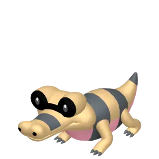 Sandile front-facing sprite from Pokémon Shield