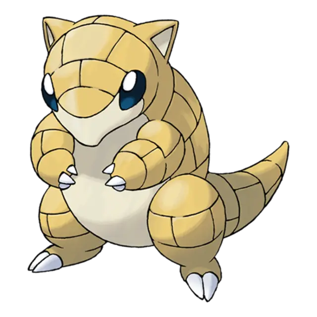 Sandshrew, the Mouse Pokémon — Ground-type Pokémon official artwork