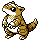 Sandshrew front-facing sprite from Pokémon Crystal