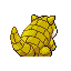 Sandshrew back-facing sprite from Pokémon FireRed