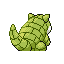 Sandshrew shiny back-facing sprite from Pokémon FireRed
