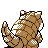Sandshrew back-facing sprite from Pokémon Gold