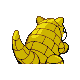 Sandshrew back-facing sprite from Pokémon SoulSilver