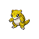 Sandshrew front-facing sprite from Pokémon SoulSilver
