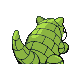 Sandshrew shiny back-facing sprite from Pokémon SoulSilver