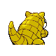 Sandshrew back-facing sprite from Pokémon Platinum