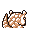 Sandshrew back-facing sprite from Pokémon Red