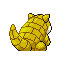Sandshrew back-facing sprite from Pokémon Sapphire