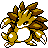 Sandslash front-facing sprite from Pokémon Crystal