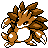 Sandslash front-facing sprite from Pokémon Gold