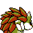 Sandslash shiny back-facing sprite from Pokémon Gold