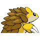 Sandslash back-facing sprite from Pokémon HeartGold