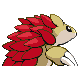 Sandslash shiny back-facing sprite from Pokémon HeartGold