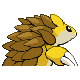 Sandslash back-facing sprite from Pokémon Platinum