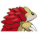 Sandslash shiny back-facing sprite from Pokémon Platinum
