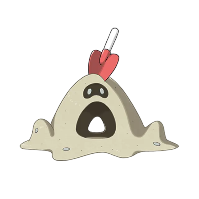 Sandygast, the Sand Heap Pokémon — Ghost/Ground-type Pokémon official artwork