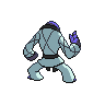 Sawk shiny back-facing sprite from Pokémon White 2
