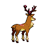 Sawsbuck shiny back-facing sprite from Pokémon Black