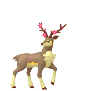 Sawsbuck front-facing sprite from Pokémon Violet